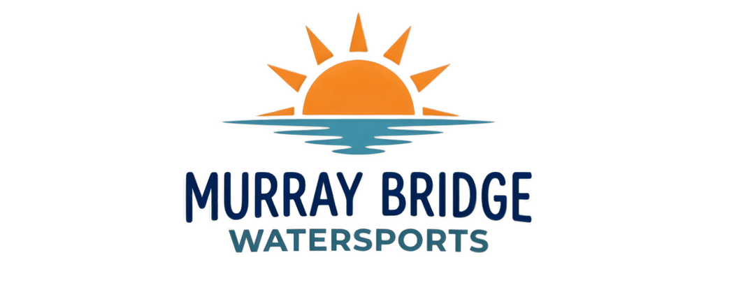 Murray Bridge Watersports logo with a sun and water design.